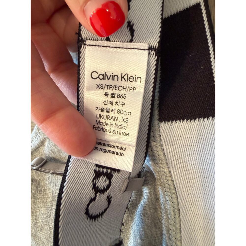 Calvin Klein Women's Gray Cotton Stretch Unlined Bralette Size XS - Picture 9 of 9